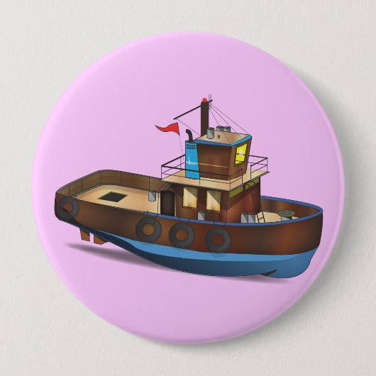 Badge Rond 10 Cm Remorqueur (Devant)