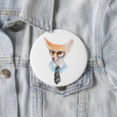 Badge Rond 10 Cm Renard cool (En situation)