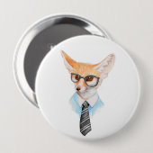 Badge Rond 10 Cm Renard cool (Devant & derrière)