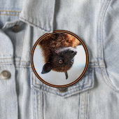 Badge Rond 10 Cm Renard volant (En situation)