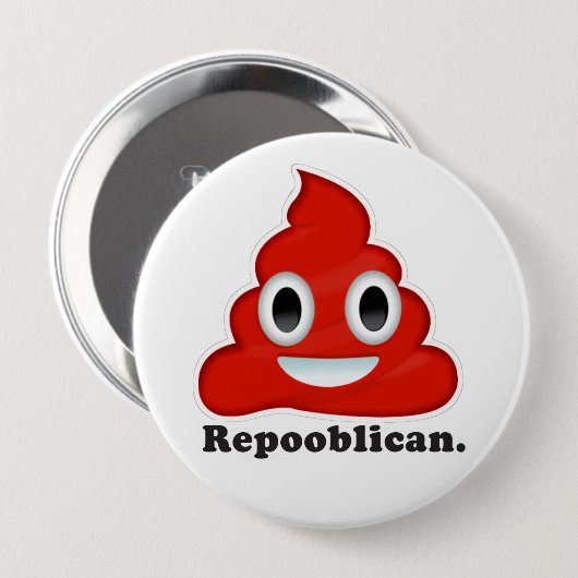 Badge Rond 10 Cm Repooblican Emoji (Devant & derrière)