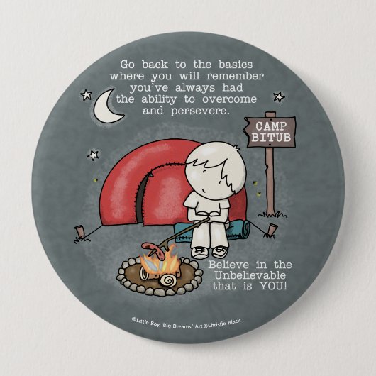 Badge Rond 10 Cm Retour aux fondamentaux (Devant)