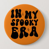 Badge Rond 10 Cm Rétro Halloween dans mon ère Éffrayante automne Vi (Devant)