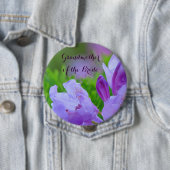 Badge Rond 10 Cm Rhododendron après la GRAND-MÈRE de pluie de la (En situation)