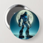 Badge Rond 10 Cm Robot Sasquatch (Devant & derrière)