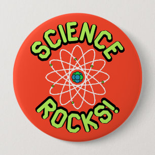 Badge Rond 10 Cm Roches de la Science ! Boutons