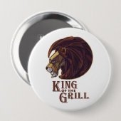 Badge Rond 10 Cm Roi du Grill (Devant & derrière)
