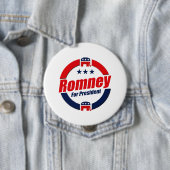 Badge Rond 10 Cm ROMNEY POUR LE PRÉSIDENT (Républicain) (En situation)