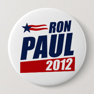 BADGE ROND 10 CM RON PAUL 2012