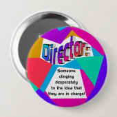 Badge Rond 10 Cm rond responsable direct (Devant & derrière)