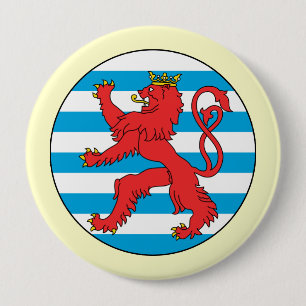 Badge Rond 10 Cm Rondeau Luxembourg, Luxembourg