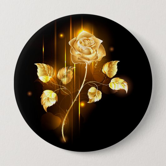 Badge Rond 10 Cm Rose d'or ( rose d'or ) (Devant)