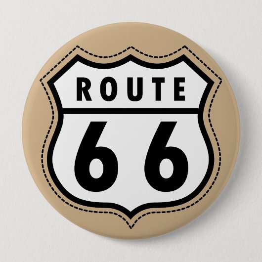 Badge Rond 10 Cm Route Brown 66 Tan (Devant)