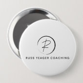 Badge Rond 10 Cm Russ Yeager Coaching Signature Logo (Devant & derrière)