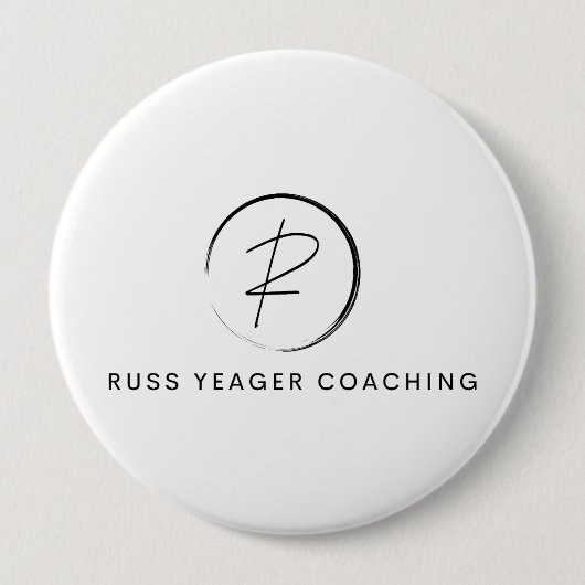 Badge Rond 10 Cm Russ Yeager Coaching Signature Logo (Devant)