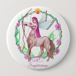 Badge Rond 10 Cm Sagittaire