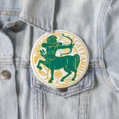 Badge Rond 10 Cm Sagittaire Signe du Zodiaque sur un (En situation)