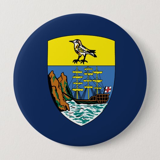 Badge Rond 10 Cm Sainte-Hélène (Devant)