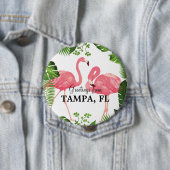Badge Rond 10 Cm Salutations de Tampa, FL (En situation)