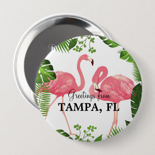 Badge Rond 10 Cm Salutations de Tampa, FL