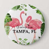 Badge Rond 10 Cm Salutations de Tampa, FL (Devant)