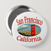 Badge Rond 10 Cm San Francisco la Californie (Devant & derrière)