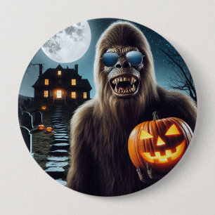 Badge Rond 10 Cm Sasquatch sur Halloween