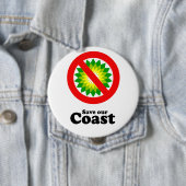 BADGE ROND 10 CM SAUVER NOTRE CÔTE (En situation)