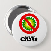 BADGE ROND 10 CM SAUVER NOTRE CÔTE (Devant & derrière)