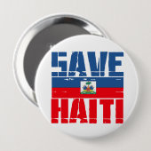 BADGE ROND 10 CM SAUVEZ LE HAÏTI (Devant & derrière)