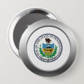 Badge Rond 10 Cm Sceau d'État de Pennsylvanie (Devant & derrière)