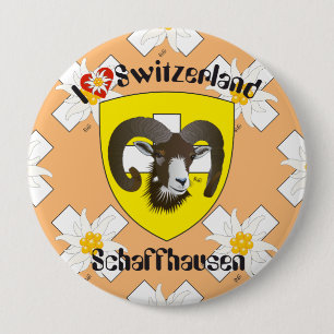 Badge Rond 10 Cm Schaffhouse - Suisse - Suisse - Svizzera Buttons