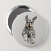 Badge Rond 10 Cm Schnauzer (Devant & derrière)
