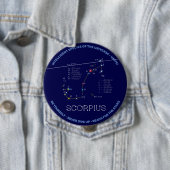 Badge Rond 10 Cm Scorpie Constellation Zodiaque (En situation)