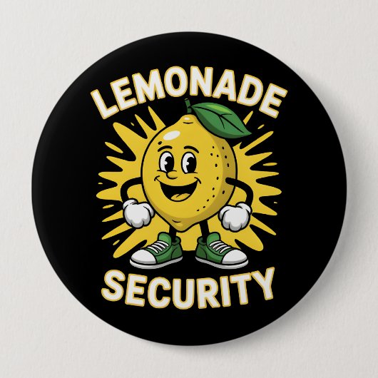 Badge Rond 10 Cm Sécurité du socle Lemonade (Devant)