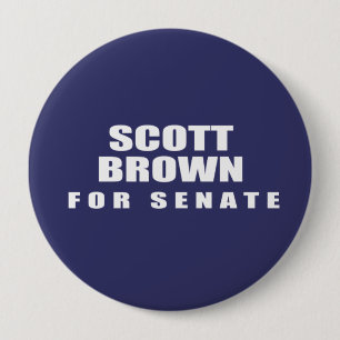 BADGE ROND 10 CM SÉNATEUR SCOTT BROWN