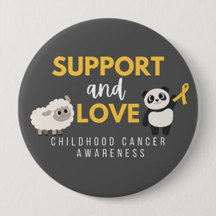 Badge Rond 10 Cm sensibilisation au cancer chez l'enfant. soutien e