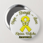 Badge Rond 10 Cm Sensibilisation au spina bifida (Devant & derrière)