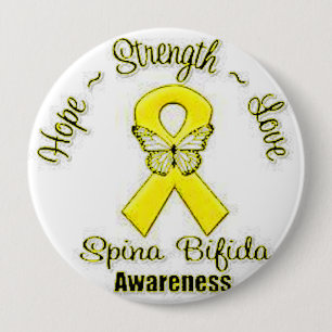 Badge Rond 10 Cm Sensibilisation au spina bifida