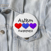Badge Rond 10 Cm Sensibilisation sur l'autisme (En situation)