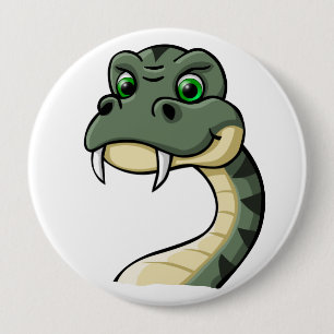 Badge Rond 10 Cm Serpent de bande dessinée
