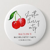 Badge Rond 10 Cm She’s the Cherry on Top Bachelorette Party Favor (Devant)