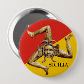 Badge Rond 10 Cm Sicile (Devant & derrière)