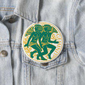 Badge Rond 10 Cm Signe Gemini du Zodiaque sur un (En situation)