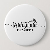 Badge Rond 10 Cm Simple Diamond Elegant Écriture Weekend Entre Fill (Devant)