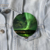 Badge Rond 10 Cm Skibotn Northern Lights (En situation)