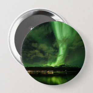 Badge Rond 10 Cm Skibotn Northern Lights