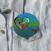 Badge Rond 10 Cm Sky High Hearts (En situation)