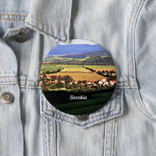 Badge Rond 10 Cm Slovaquie (En situation)