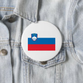 Badge Rond 10 Cm Slovénie (En situation)
